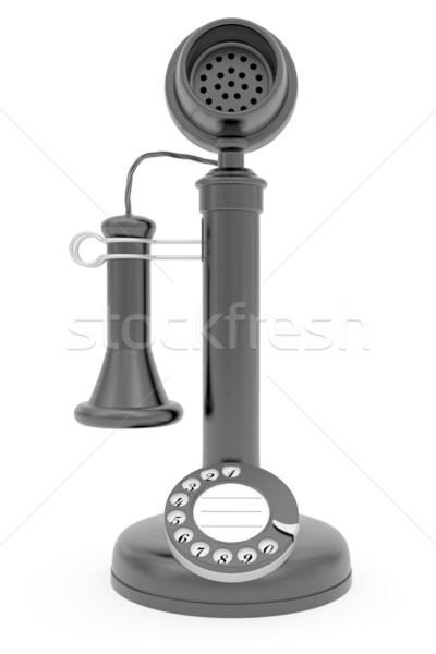 Preto telefone branco alto 3D Foto stock © oneo