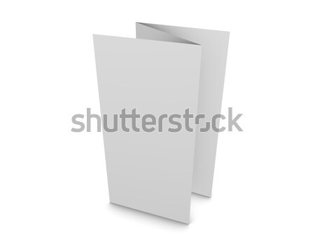 Brochure 3D espace de copie isolé blanche [[stock_photo]] © OneO2
