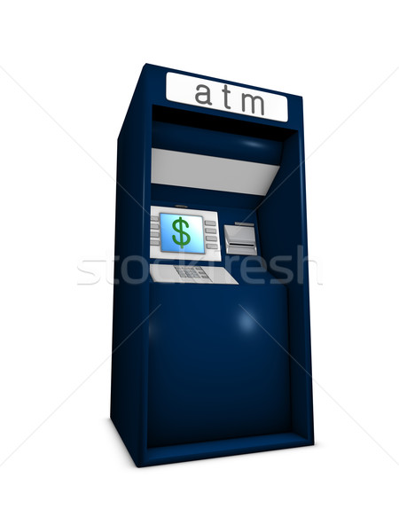 Atm 3D imagen rápido bancario dinero Foto stock © OneO2