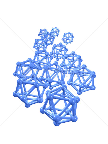 Nano tech 3D obraz technologii cząstka Zdjęcia stock © OneO2