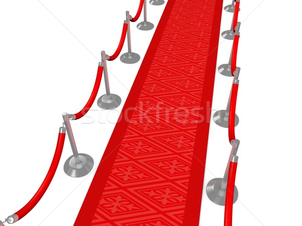 Tapis rouge image isolé blanche film star [[stock_photo]] © OneO2