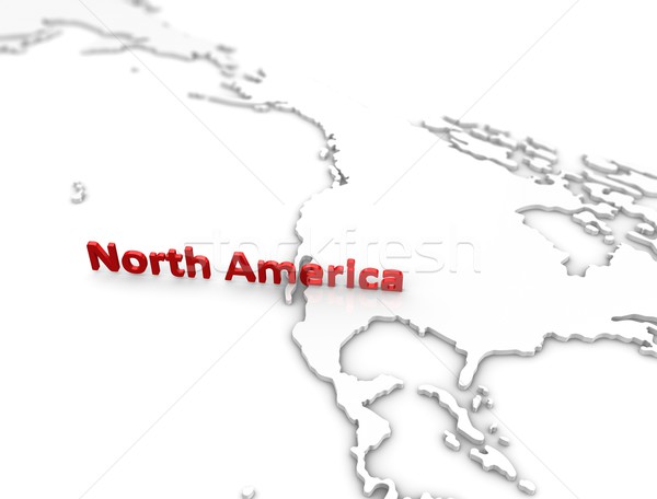 Norte américa região ilustração 3d mapa branco Foto stock © OneO2