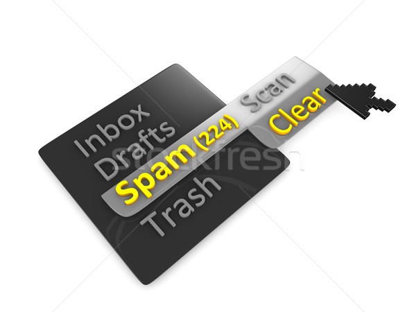 Spam e-mail gráfico isolado branco internet Foto stock © OneO2