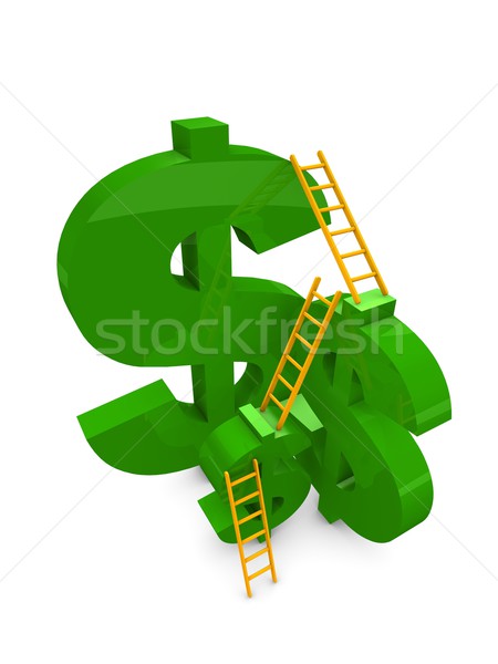 Geld 3D Rendering Bild finanziellen Status Stock foto © OneO2