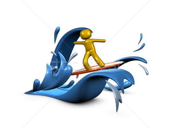 Szörfözik 3D kép internet tájkép háttér Stock fotó © OneO2