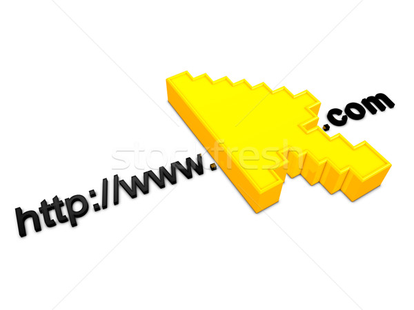 3D image web adresse souris curseur [[stock_photo]] © OneO2