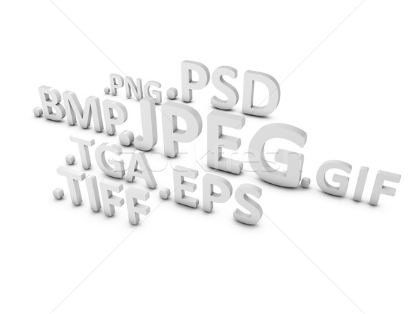 Image format 3D fichier texte 3d [[stock_photo]] © OneO2