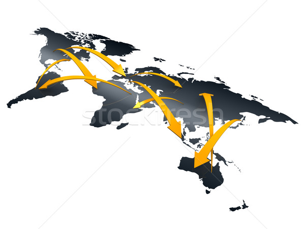 Kereskedelem hálózat 3D kép hálózatok üzlet Stock fotó © OneO2