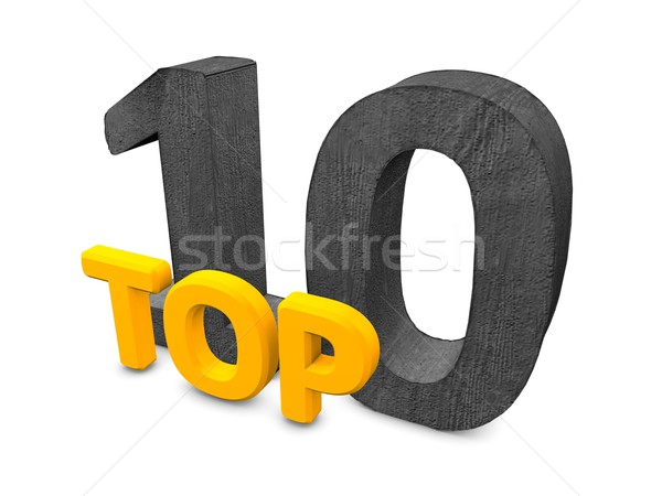 Top zehn 3D Rendering 10 Grafik Stock foto © OneO2