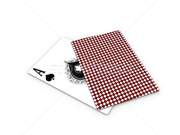As 3D imagen póquer tarjeta blanco Foto stock © OneO2