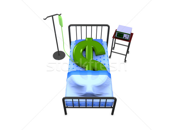 Stockfoto: Kritisch · dollar · 3D · afbeelding · markt · voorraad