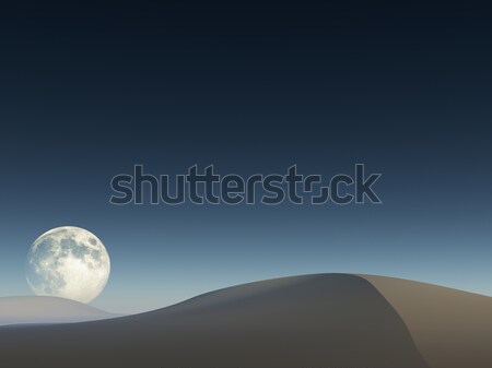 Stockfoto: Maan · zee · volle · maan · eilanden · achtergrond · nacht