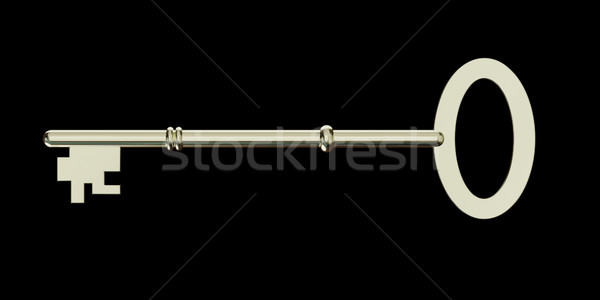 Izolált arany kulcs fekete Stock fotó © Onyshchenko