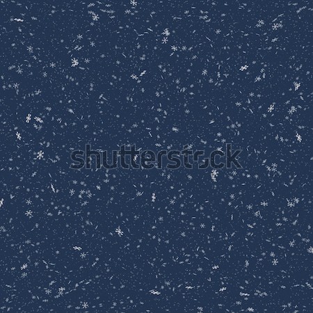 Hóesés sok hópelyhek különböző méret kék Stock fotó © Onyshchenko