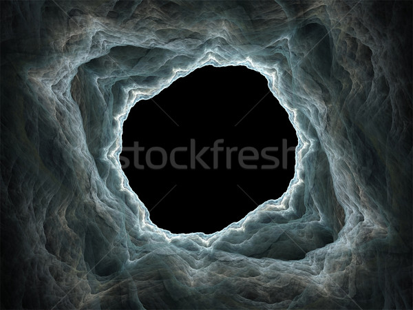 Gaura neagra tunel abstract lumina cadru Imagine de stoc © Onyshchenko