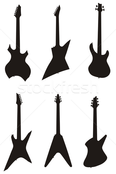 Résumé électriques guitare métal Rock jouer Photo stock © oorka