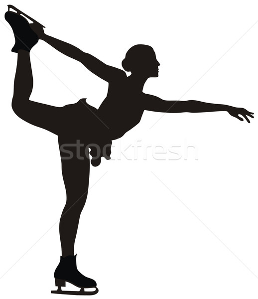 Artistik patinaj soyut kadın kadın spor pateni Stok fotoğraf © oorka