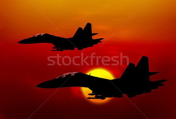 Jet fighters Stock photo © oorka