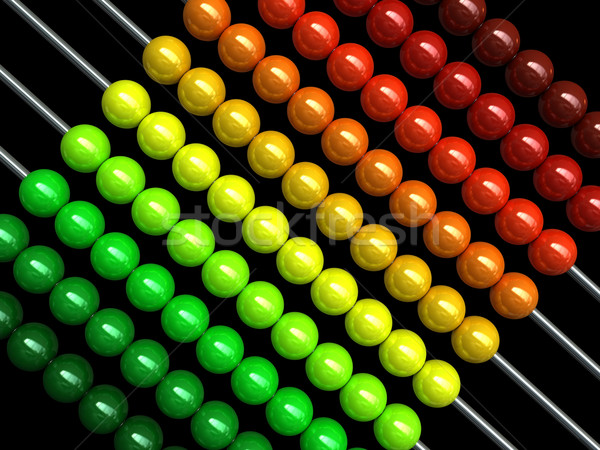 Abacus 3d render farbenreich Kugeln Schule Hintergrund Stock foto © oorka