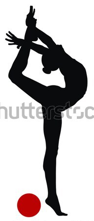 Stock foto: Rhythmischen · Gymnastik · abstrakten · Illustration · Frauen · Sport