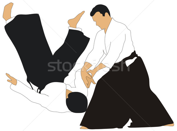 Aikido gösteri sanat asker Japon Stok fotoğraf © oorka