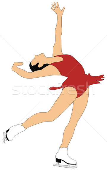 Eiskunstlauf abstrakten Frau Frauen Sport Skating Stock foto © oorka