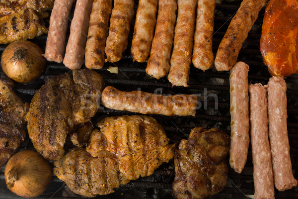 Steaks and oblong rissoles Stock photo © oorka