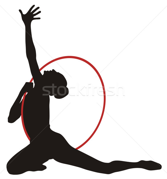 Ritmik jimnastik soyut örnek kadın spor Stok fotoğraf © oorka