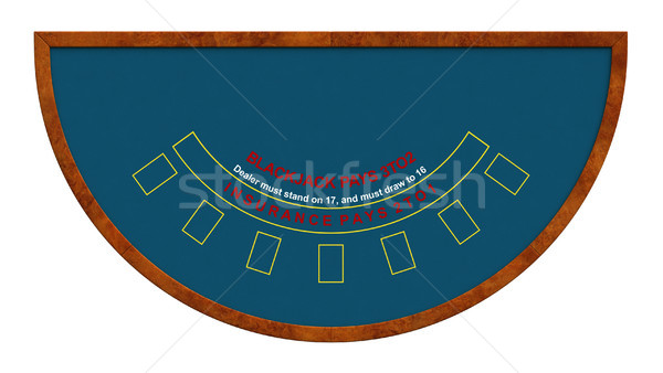 Blackjack asztal izolált fehér háttér póker Stock fotó © oorka