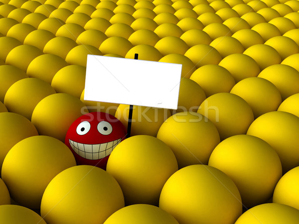 совета аннотация 3d визуализации толпа человек красный Сток-фото © oorka