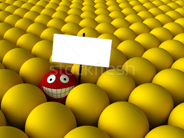 Bord abstrakten 3d render Menge Person rot Stock foto © oorka