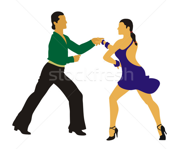 Táncosok absztrakt amerikai férfi pár hinta Stock fotó © oorka