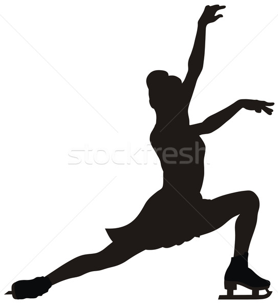 Patinaj artistic abstract femeie femei sportiv patinaj Imagine de stoc © oorka