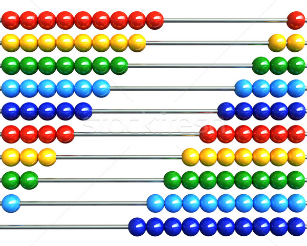 Abacus 3d render farbenreich Kugeln Schule Hintergrund Stock foto © oorka
