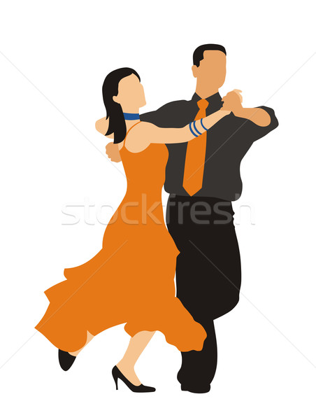 Tancerzy streszczenie amerykański człowiek para huśtawka Zdjęcia stock © oorka