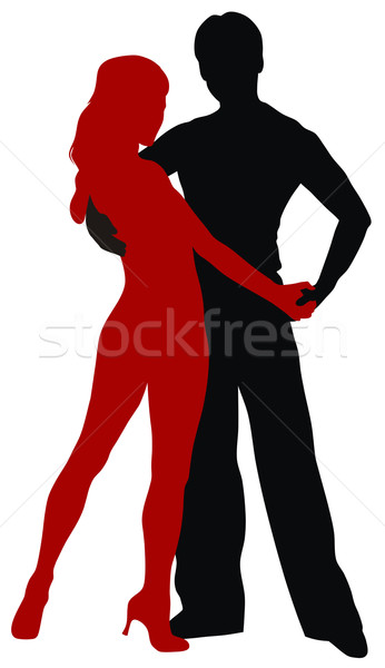 Táncosok absztrakt amerikai férfi pár hinta Stock fotó © oorka