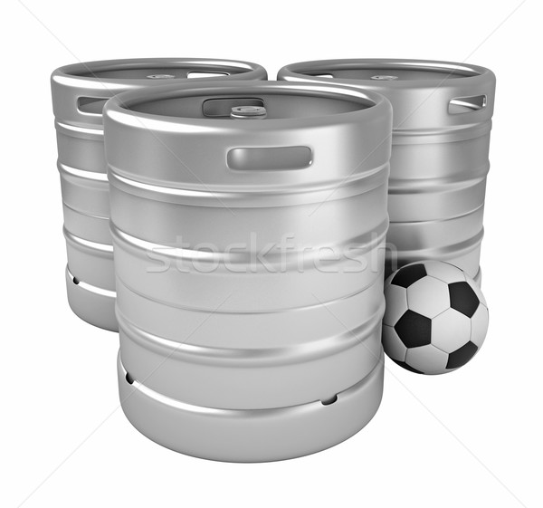 Stock photo: Beer kegs