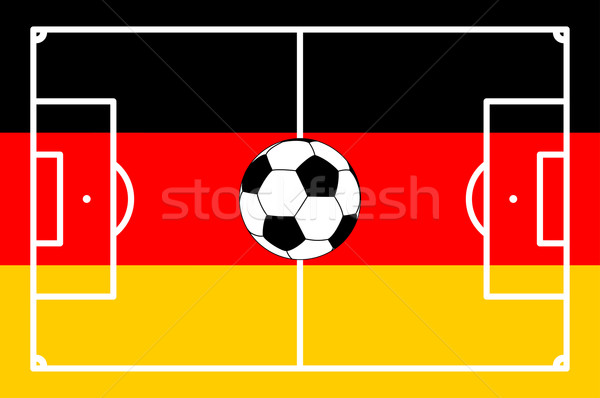 football field GERMAN background - vector illustration Stock photo © opicobello