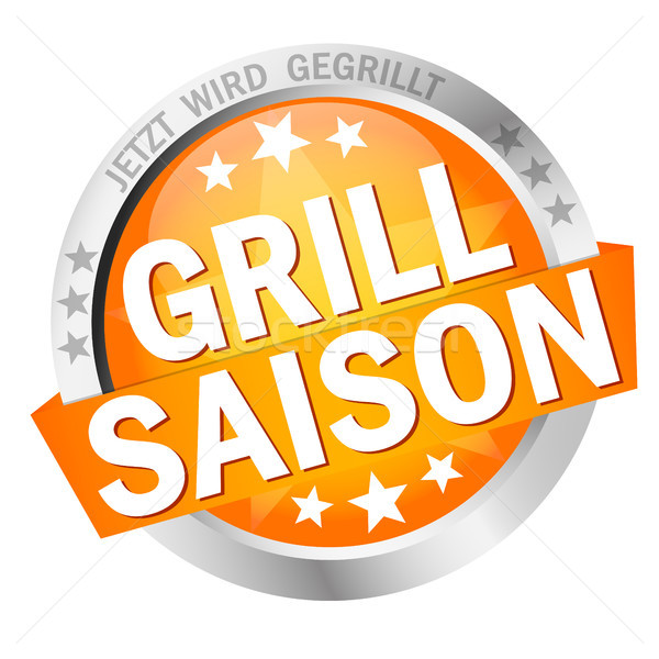 Button with banner Grillsaison Stock photo © opicobello