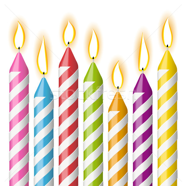 collection of colored candles Stock photo © opicobello