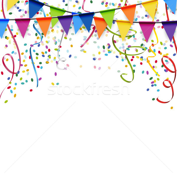 Confetti gekleurd partij festival verjaardag achtergrond Stockfoto © opicobello