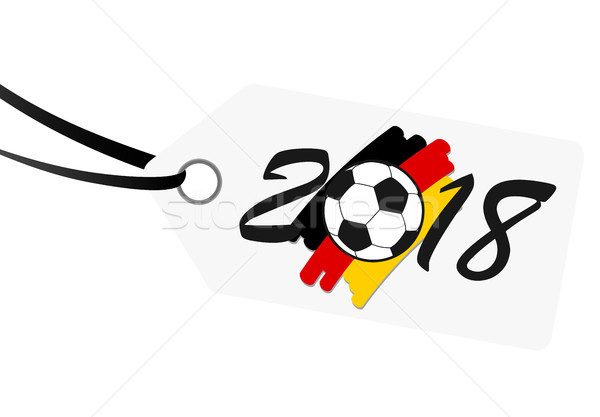 hangtag with lettering 2018 with german national colors Stock photo © opicobello