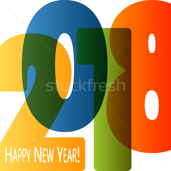 Happy New Year 2018 background Stock photo © opicobello