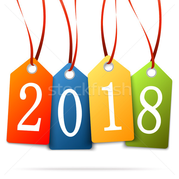 hanging numbers new year 2018 Stock photo © opicobello