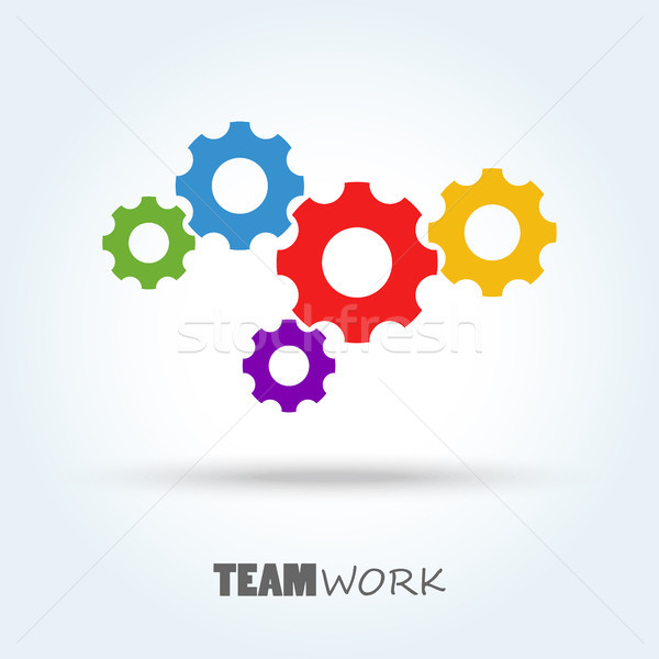 gears for team work symbolism Stock photo © opicobello