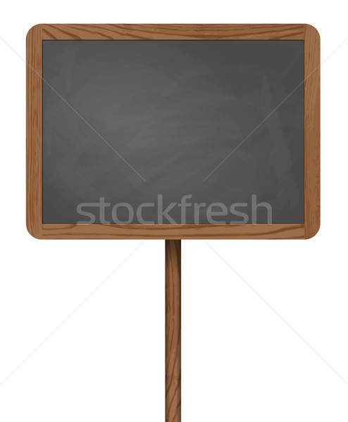 Blackboard standing on wooden post Stock photo © opicobello
