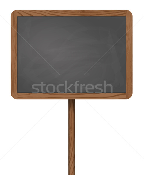 [[stock_photo]]: Tableau · noir · permanent · bois · post · fond · métal