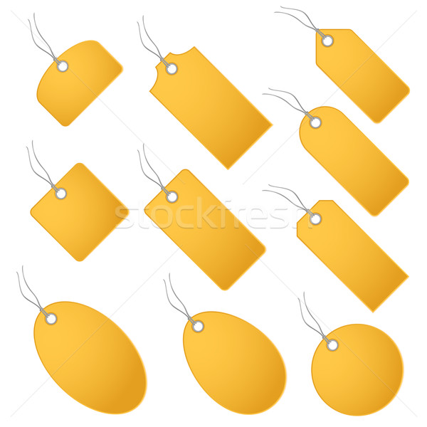 Set of yellow hangtags Stock photo © opicobello