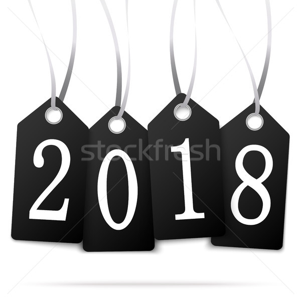 hang tags with year 2018 Stock photo © opicobello
