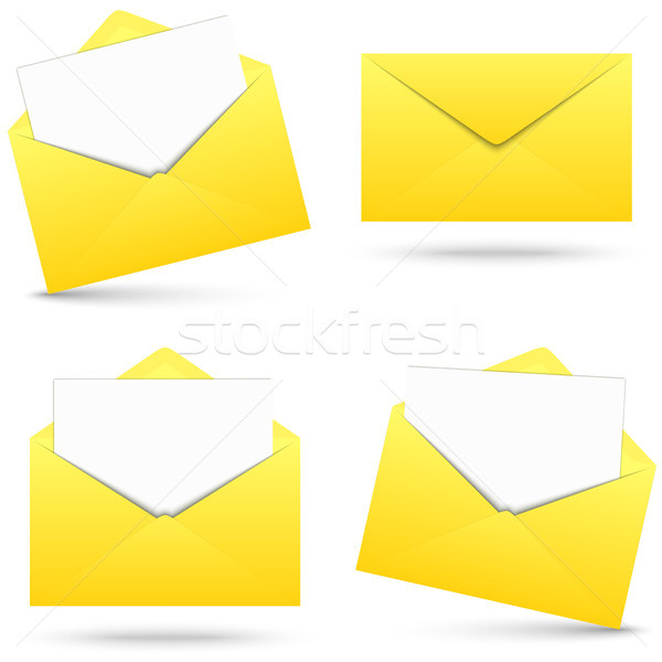 Envelopes with notepad collection Stock photo © opicobello